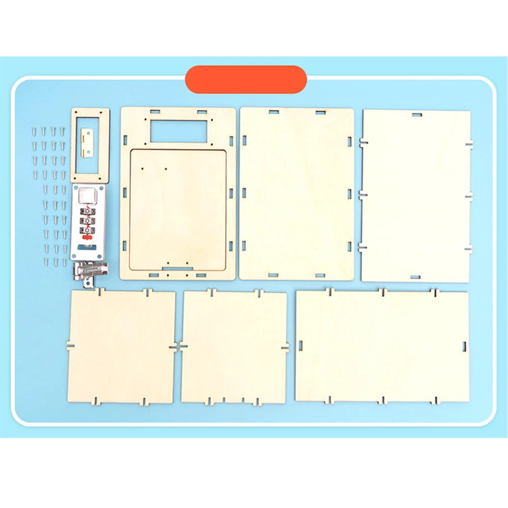 DIY Wooden Password Lock Box Kit - STEM Educational Science Project for Kids 6-12 | Code Box Assembly Learning Toy with Experiment Guide