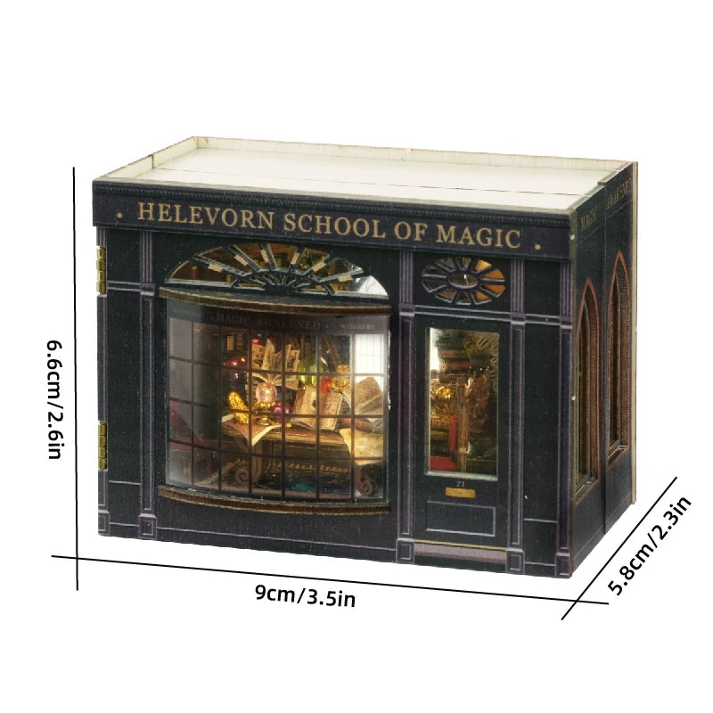 DIY Wooden Miniature Dollhouse Kit with LED Lighting & Furniture - 3D Assembly Model Building Set | Adult Craft Project & Home Decor Gift 14+