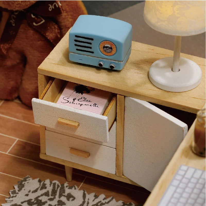 DIY Miniature Room Box Kit | 3D Wooden Puzzle Dollhouse with Furniture | Creative Hobby Gift for Adults & Teens