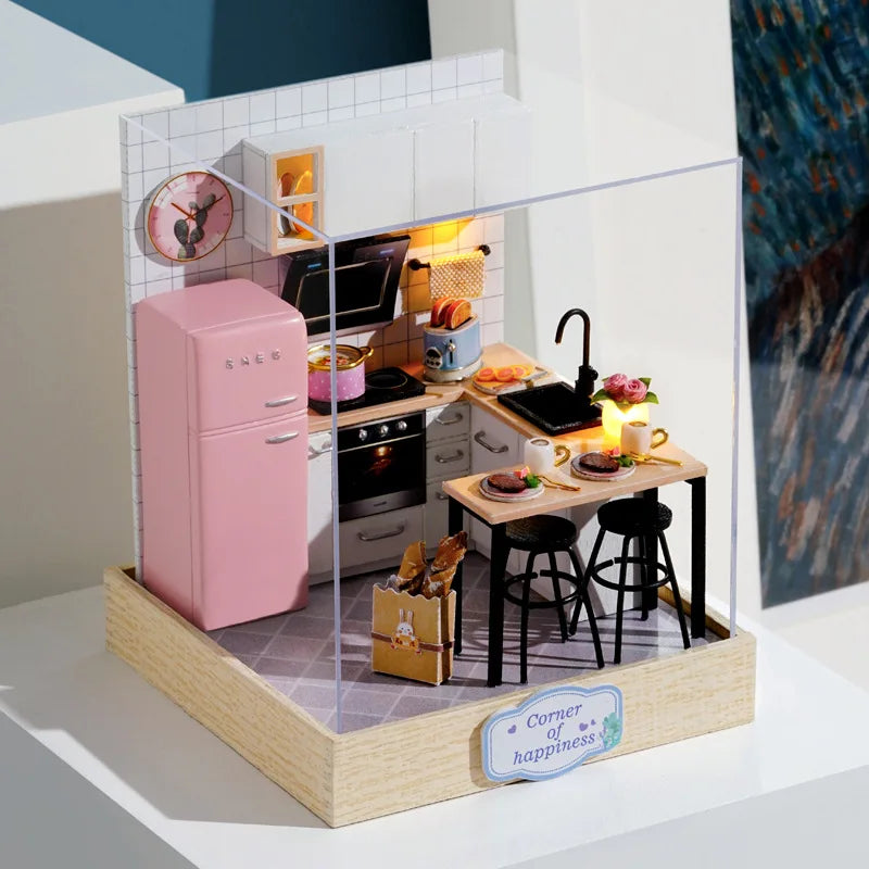 DIY Miniature Room Box Kit | 3D Wooden Puzzle Dollhouse with Furniture | Creative Hobby Gift for Adults & Teens