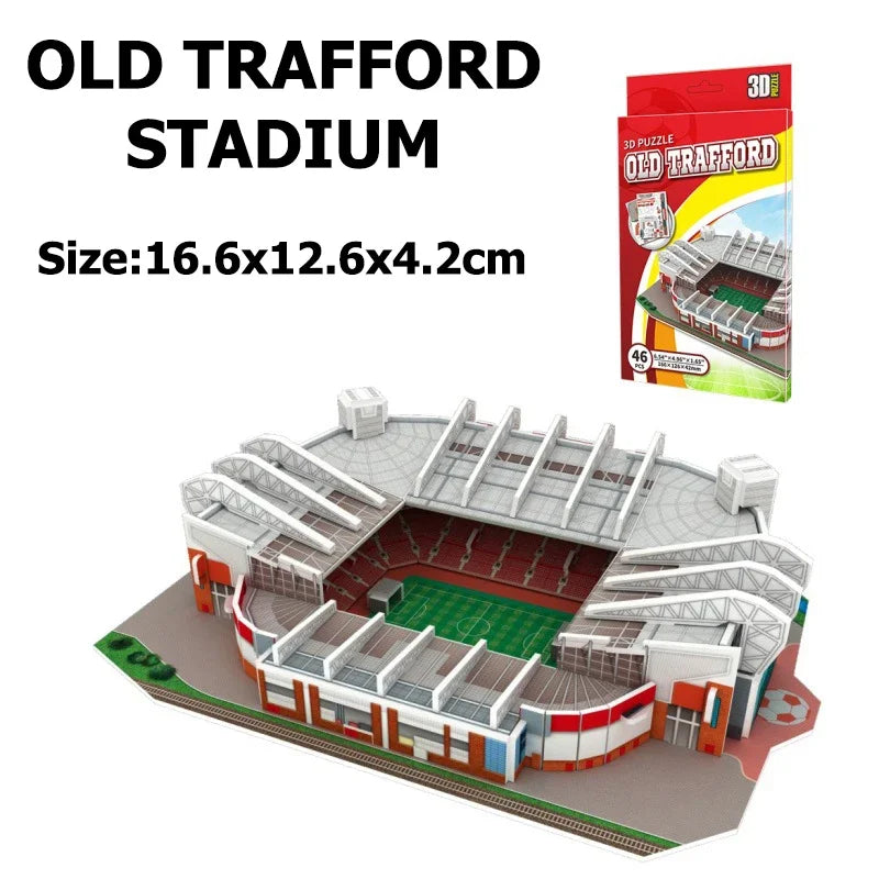 World Famous Football Stadium 3D Puzzle Model - DIY Miniature Soccer Field Building Kit | Football Fan Gift & Collectible Display | Ages 14+