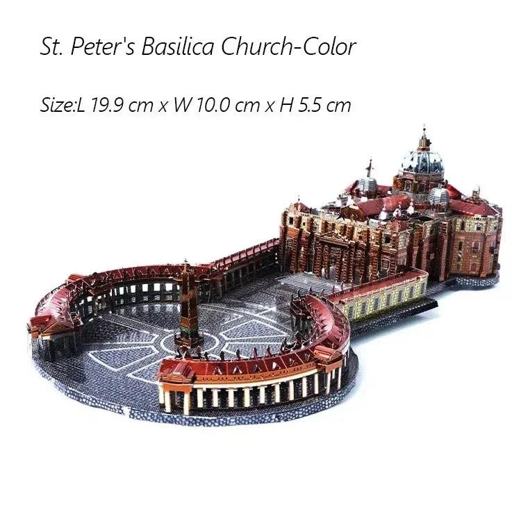 Fradoo 3D Metal Puzzle Yue Yang Tower - Chinese Classical Architecture DIY Model Kit, Laser Cut Alloy Jigsaw Assembly - Educational Building Toy Gift for Adults, Teens, Kids 14+