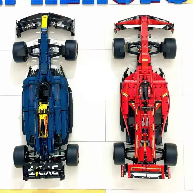F1 Racing Car Building Set 1639 Pieces - Compatible Technic Formula 1 Race Car Model Kit for Adults - DIY Display Building Blocks Gift (Blue RB20 Style)