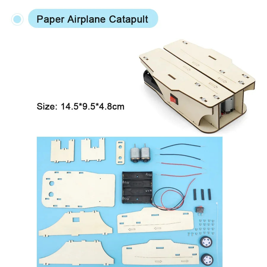 DIY Science Toys Children Educational STEM Kits Car Dinosaur Model Technologia Experimental Tool Wood Puzzle Games School Supply