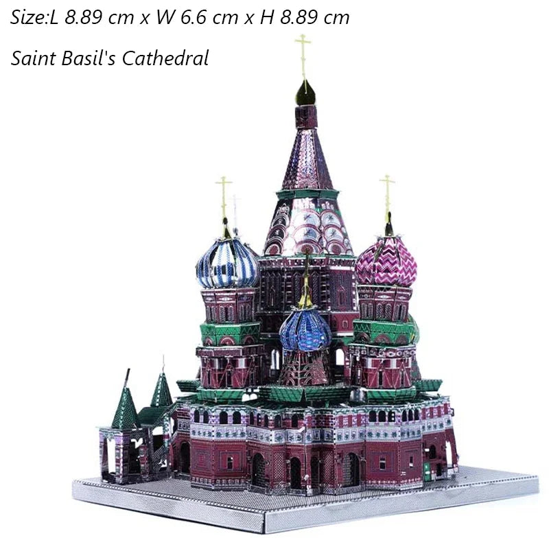 Fradoo 3D Metal Puzzle Yue Yang Tower - Chinese Classical Architecture DIY Model Kit, Laser Cut Alloy Jigsaw Assembly - Educational Building Toy Gift for Adults, Teens, Kids 14+