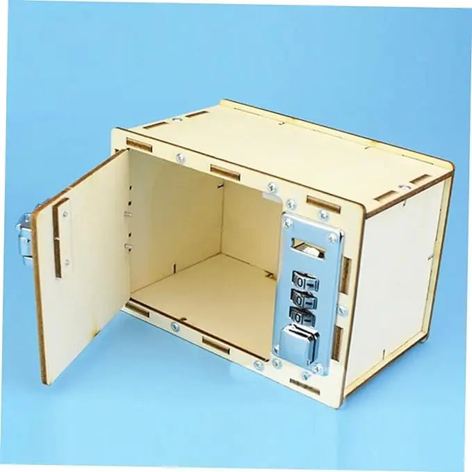 DIY Wooden Password Lock Box Kit - STEM Educational Science Project for Kids 6-12 | Code Box Assembly Learning Toy with Experiment Guide
