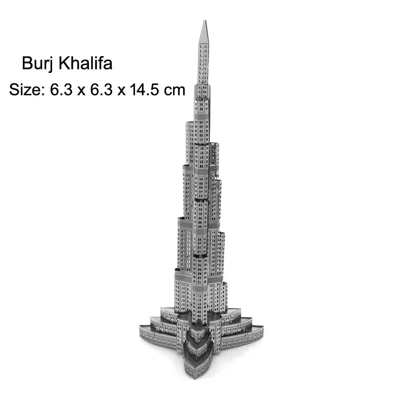 Fradoo 3D Metal Puzzle Yue Yang Tower - Chinese Classical Architecture DIY Model Kit, Laser Cut Alloy Jigsaw Assembly - Educational Building Toy Gift for Adults, Teens, Kids 14+