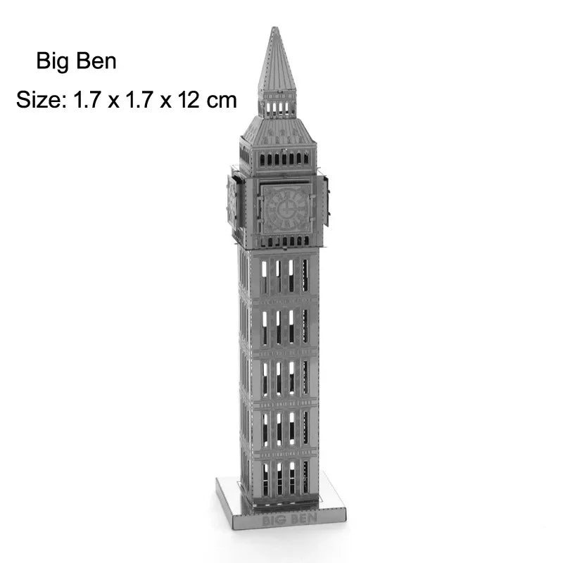 Fradoo 3D Metal Puzzle Yue Yang Tower - Chinese Classical Architecture DIY Model Kit, Laser Cut Alloy Jigsaw Assembly - Educational Building Toy Gift for Adults, Teens, Kids 14+