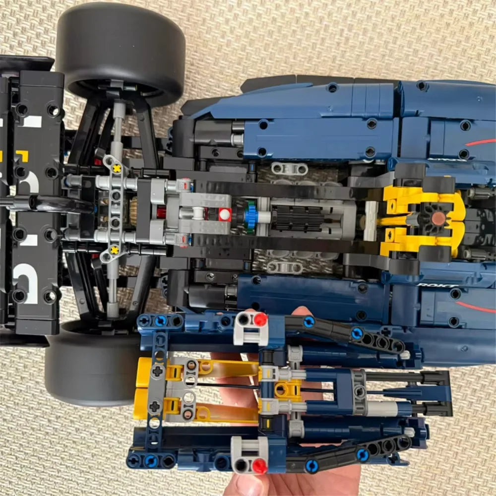 F1 Racing Car Building Set 1639 Pieces - Compatible Technic Formula 1 Race Car Model Kit for Adults - DIY Display Building Blocks Gift (Blue RB20 Style)