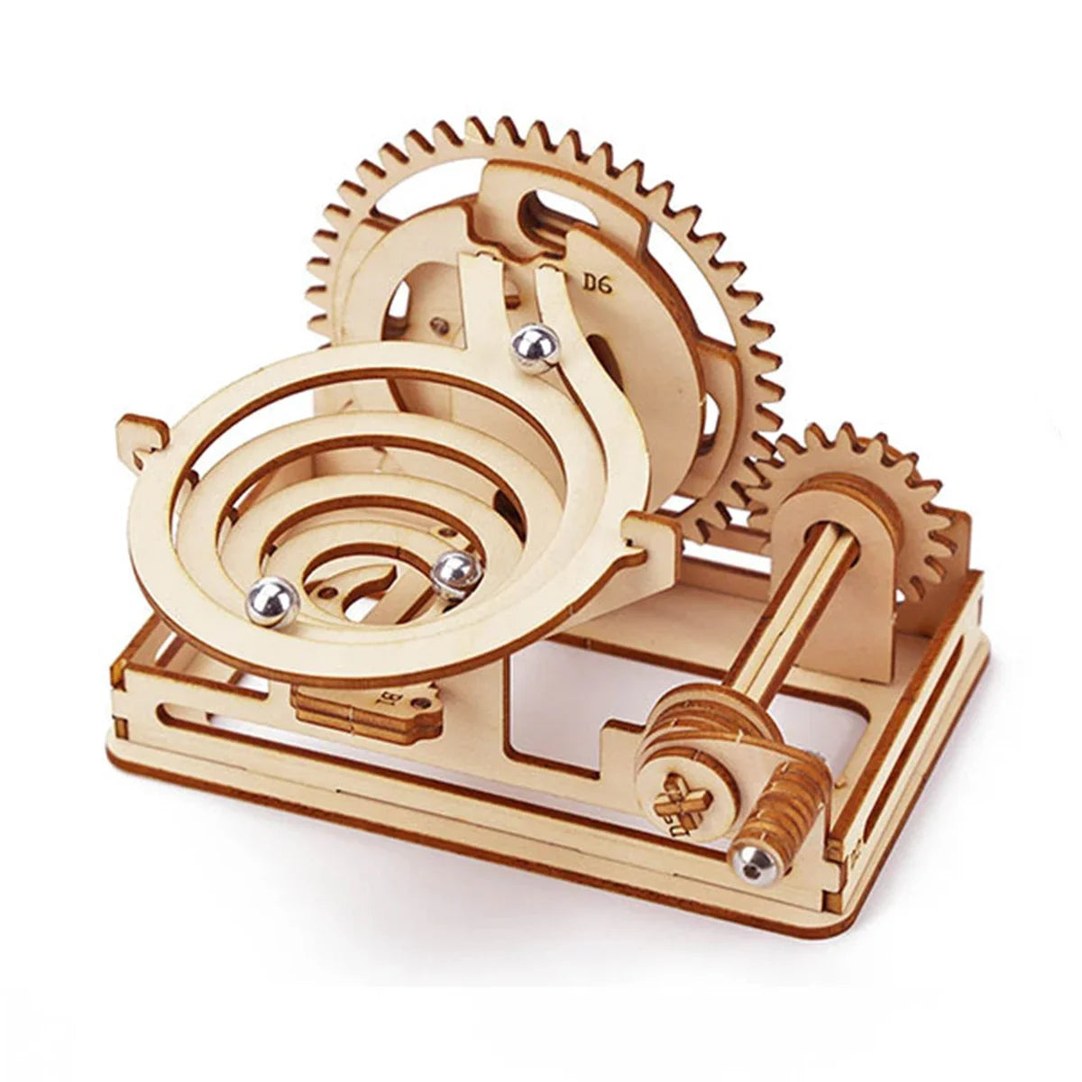 3D Wooden Marble Run Puzzle Kit - DIY Spiral Track Building Set for Adults & Teens | Mechanical Engineering Model STEM Project Ages 14+