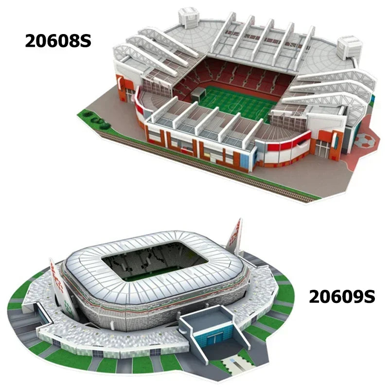 World Famous Football Stadium 3D Puzzle Model - DIY Miniature Soccer Field Building Kit | Football Fan Gift & Collectible Display | Ages 14+