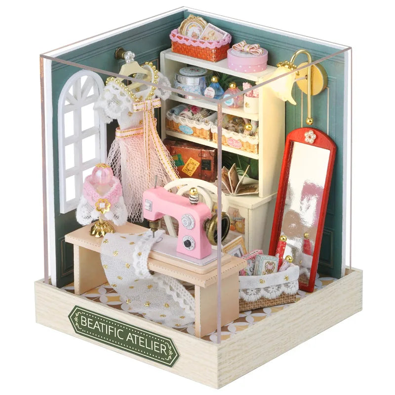 DIY Miniature Room Box Kit | 3D Wooden Puzzle Dollhouse with Furniture | Creative Hobby Gift for Adults & Teens