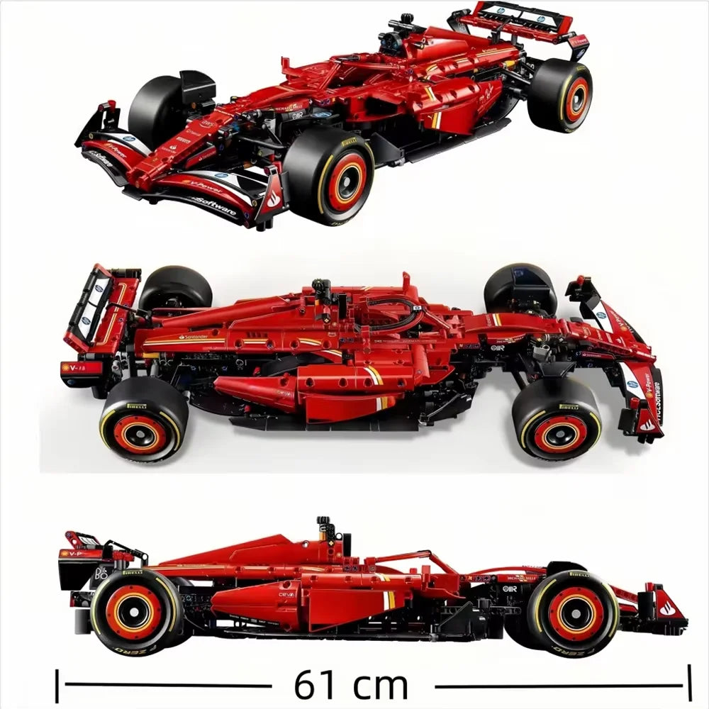 F1 Racing Car Building Set 1639 Pieces - Compatible Technic Formula 1 Race Car Model Kit for Adults - DIY Display Building Blocks Gift (Blue RB20 Style)