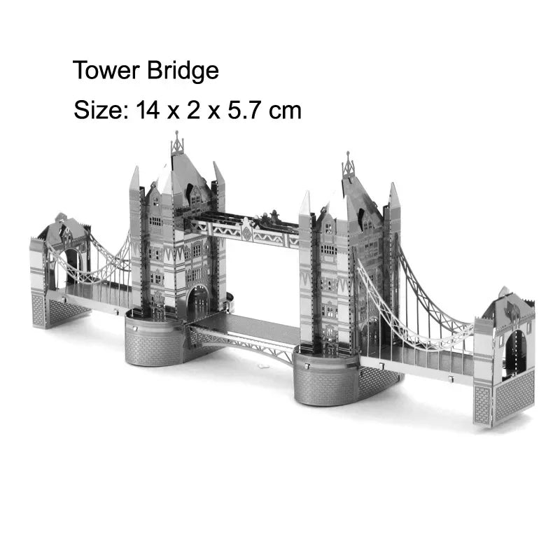 Fradoo 3D Metal Puzzle Yue Yang Tower - Chinese Classical Architecture DIY Model Kit, Laser Cut Alloy Jigsaw Assembly - Educational Building Toy Gift for Adults, Teens, Kids 14+