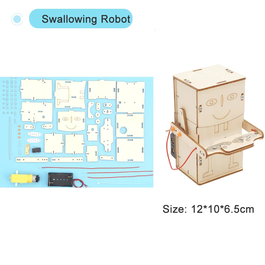 DIY Science Toys Children Educational STEM Kits Car Dinosaur Model Technologia Experimental Tool Wood Puzzle Games School Supply