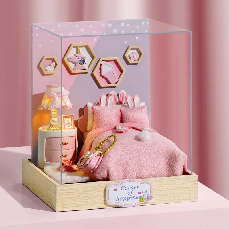 DIY Miniature Room Box Kit | 3D Wooden Puzzle Dollhouse with Furniture | Creative Hobby Gift for Adults & Teens