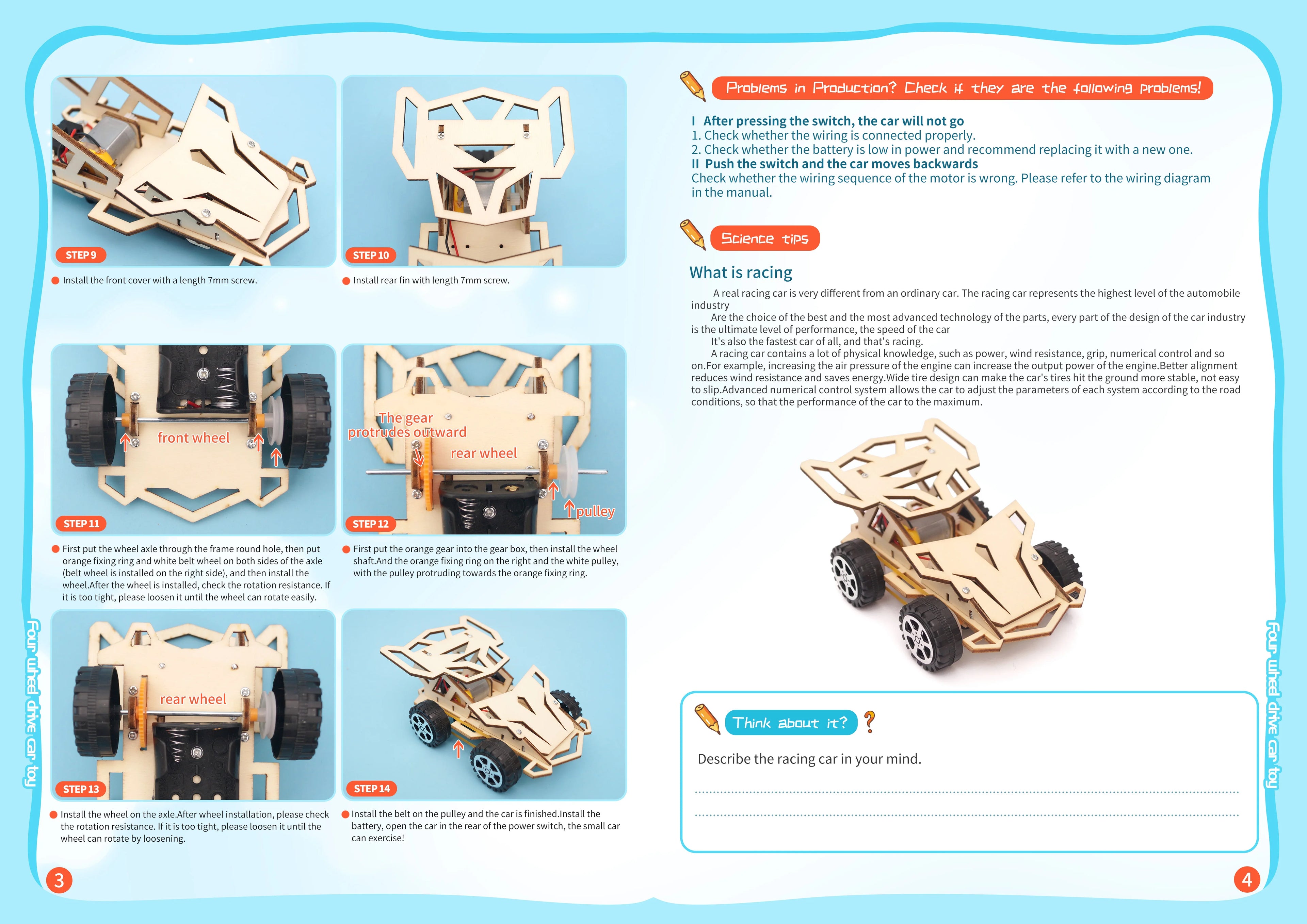 DIY Science Toys Children Educational STEM Kits Car Dinosaur Model Technologia Experimental Tool Wood Puzzle Games School Supply