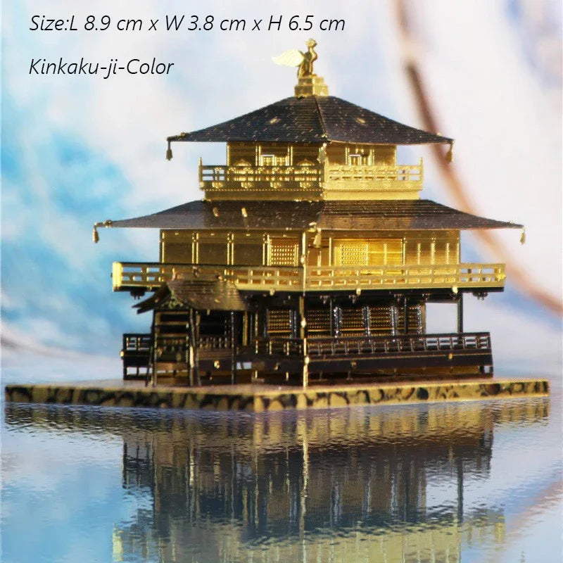 Fradoo 3D Metal Puzzle Yue Yang Tower - Chinese Classical Architecture DIY Model Kit, Laser Cut Alloy Jigsaw Assembly - Educational Building Toy Gift for Adults, Teens, Kids 14+