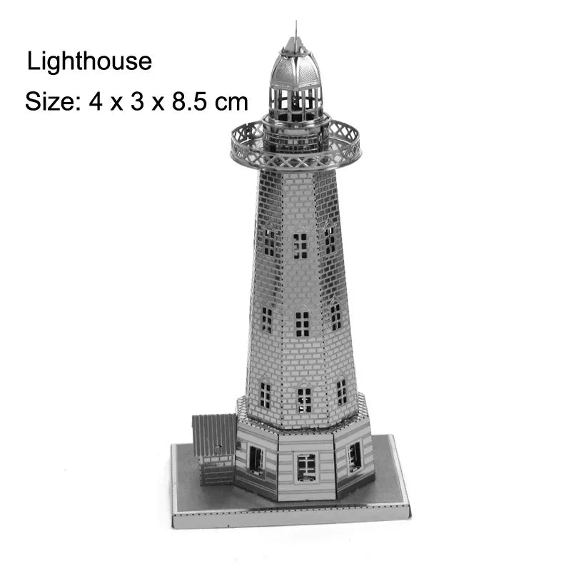 Fradoo 3D Metal Puzzle Yue Yang Tower - Chinese Classical Architecture DIY Model Kit, Laser Cut Alloy Jigsaw Assembly - Educational Building Toy Gift for Adults, Teens, Kids 14+