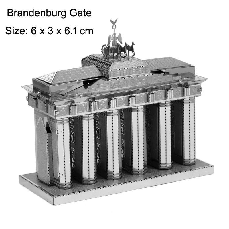 Fradoo 3D Metal Puzzle Yue Yang Tower - Chinese Classical Architecture DIY Model Kit, Laser Cut Alloy Jigsaw Assembly - Educational Building Toy Gift for Adults, Teens, Kids 14+