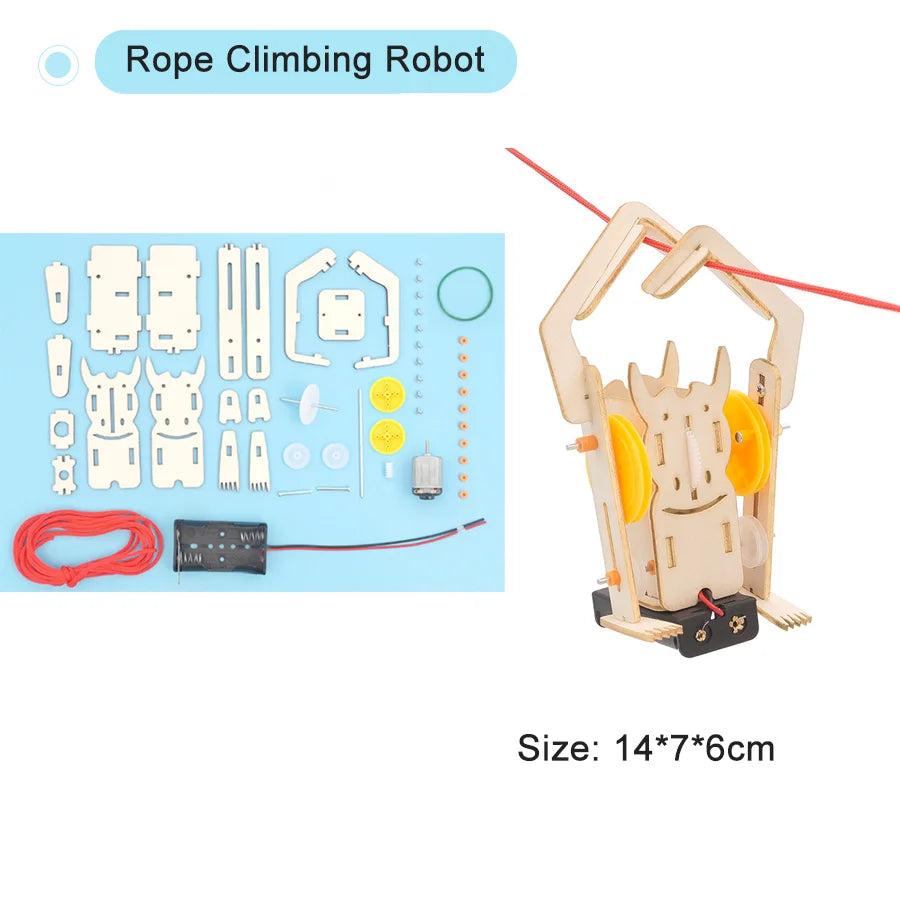 DIY Science Toys Children Educational STEM Kits Car Dinosaur Model Technologia Experimental Tool Wood Puzzle Games School Supply