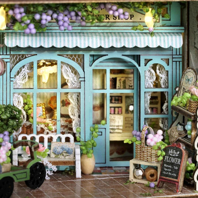 DIY Miniature Dollhouse Kit with LED Lights | 3D Wooden Puzzle Room Box with Furniture | Holiday & Birthday Gift for Adults