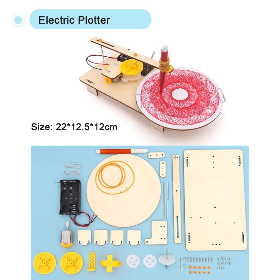 DIY Science Toys Children Educational STEM Kits Car Dinosaur Model Technologia Experimental Tool Wood Puzzle Games School Supply
