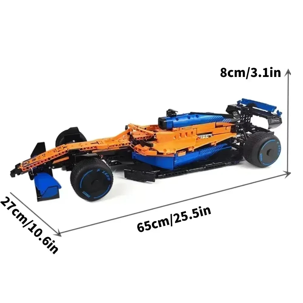 F1 Racing Car Building Set 1639 Pieces - Compatible Technic Formula 1 Race Car Model Kit for Adults - DIY Display Building Blocks Gift (Blue RB20 Style)
