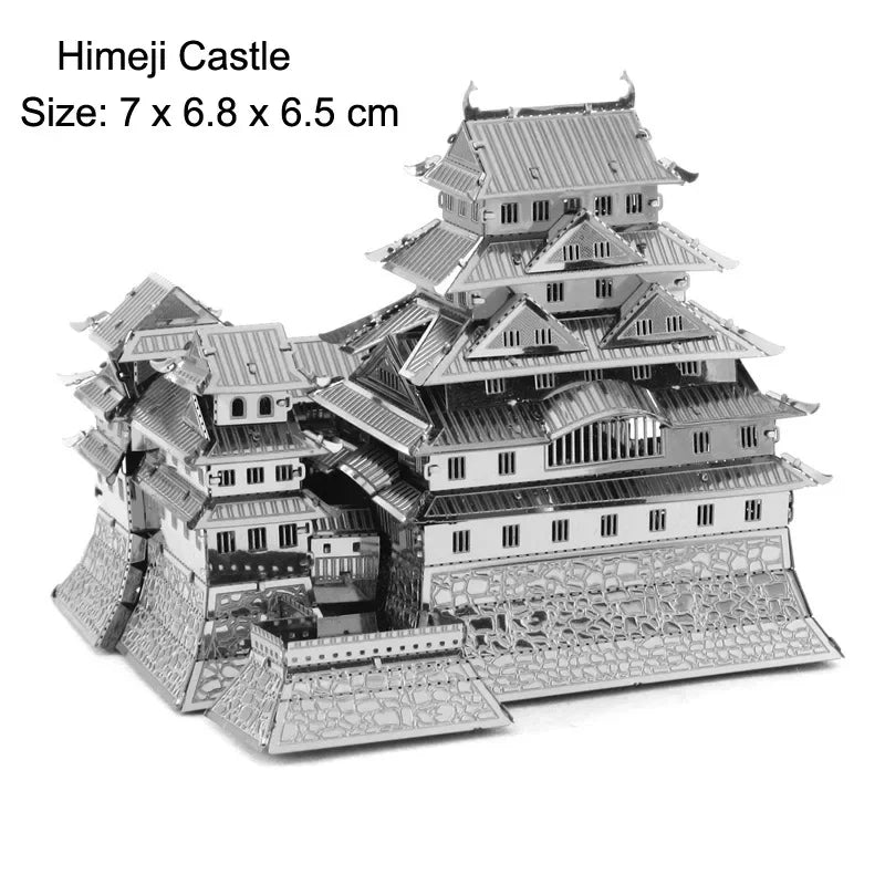 Fradoo 3D Metal Puzzle Yue Yang Tower - Chinese Classical Architecture DIY Model Kit, Laser Cut Alloy Jigsaw Assembly - Educational Building Toy Gift for Adults, Teens, Kids 14+