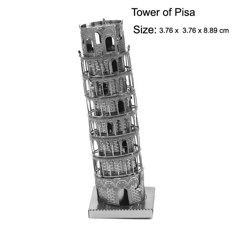 Fradoo 3D Metal Puzzle Yue Yang Tower - Chinese Classical Architecture DIY Model Kit, Laser Cut Alloy Jigsaw Assembly - Educational Building Toy Gift for Adults, Teens, Kids 14+