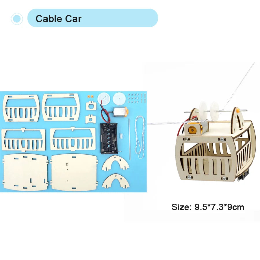 DIY Science Toys Children Educational STEM Kits Car Dinosaur Model Technologia Experimental Tool Wood Puzzle Games School Supply
