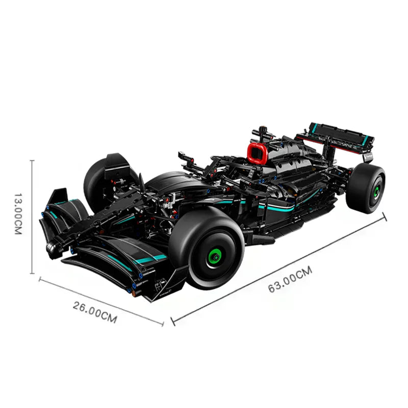 F1 Racing Car Building Set 1639 Pieces - Compatible Technic Formula 1 Race Car Model Kit for Adults - DIY Display Building Blocks Gift (Blue RB20 Style)