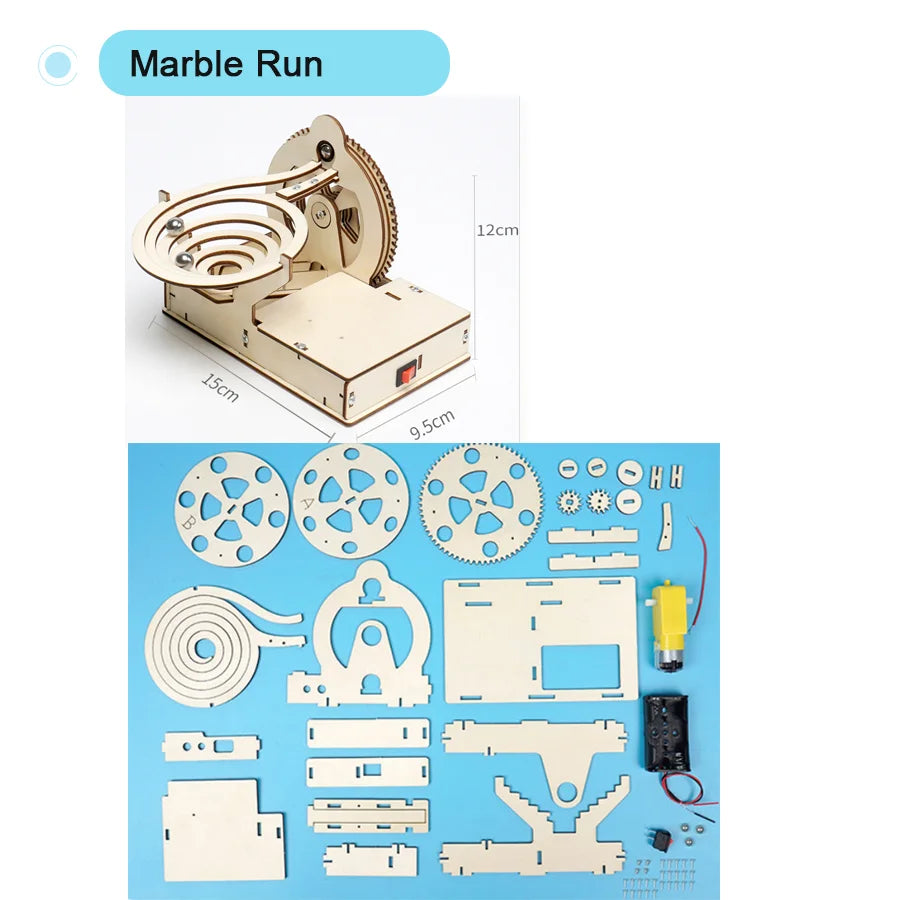 DIY Science Toys Children Educational STEM Kits Car Dinosaur Model Technologia Experimental Tool Wood Puzzle Games School Supply