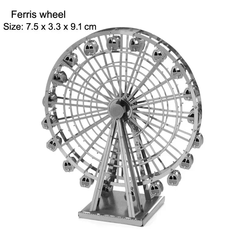 Fradoo 3D Metal Puzzle Yue Yang Tower - Chinese Classical Architecture DIY Model Kit, Laser Cut Alloy Jigsaw Assembly - Educational Building Toy Gift for Adults, Teens, Kids 14+