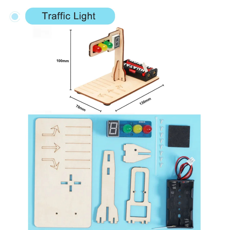 DIY Science Toys Children Educational STEM Kits Car Dinosaur Model Technologia Experimental Tool Wood Puzzle Games School Supply