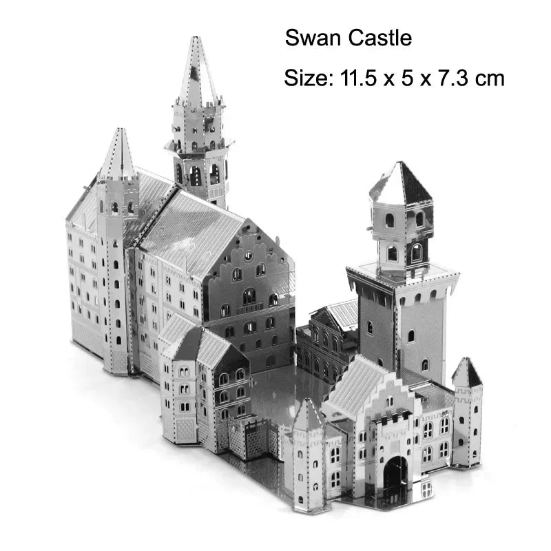 Fradoo 3D Metal Puzzle Yue Yang Tower - Chinese Classical Architecture DIY Model Kit, Laser Cut Alloy Jigsaw Assembly - Educational Building Toy Gift for Adults, Teens, Kids 14+
