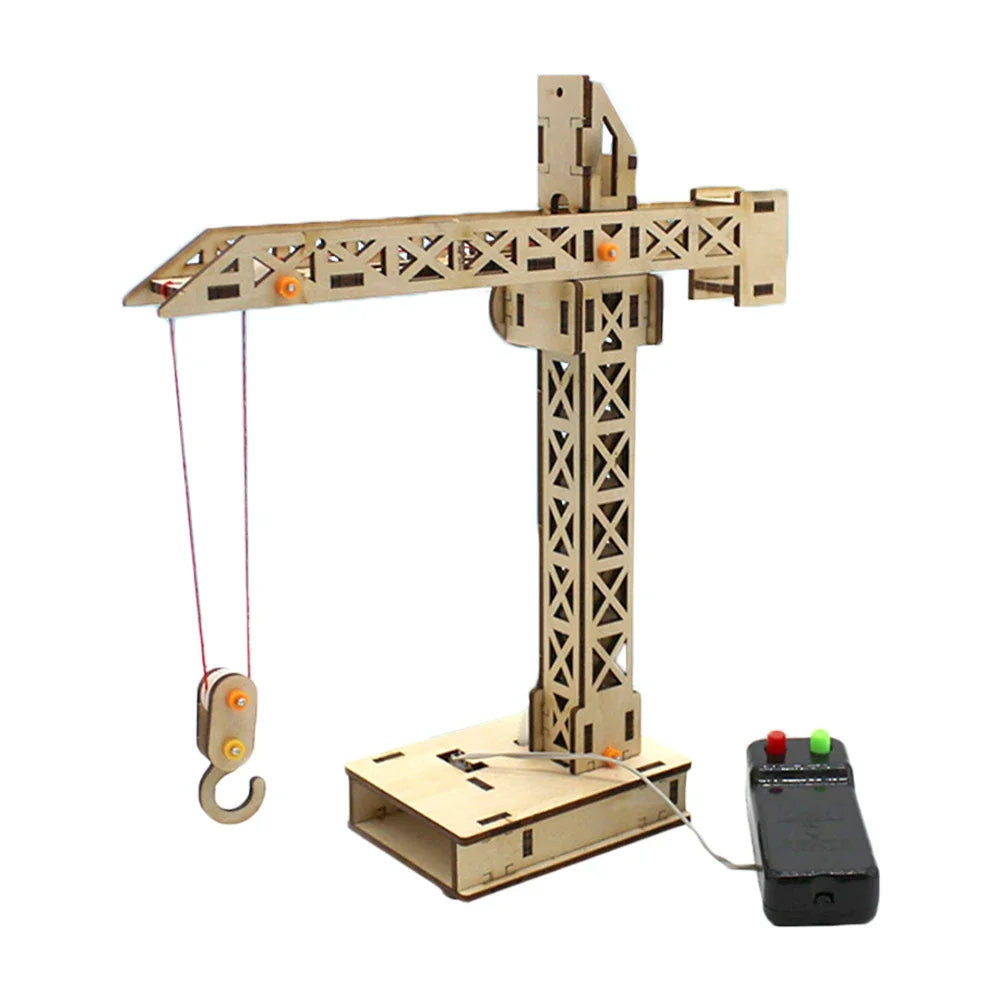 Hydraulic Lift Science Kit for Kids - DIY Educational Physics Experiment Toy | Wooden Building Model for School Projects Ages 6+ | Atmospheric Pressure Learning Set