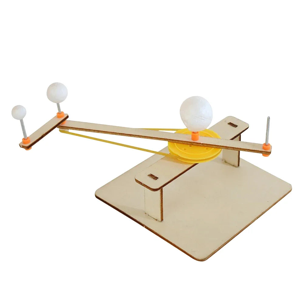 Hydraulic Lift Science Kit for Kids - DIY Educational Physics Experiment Toy | Wooden Building Model for School Projects Ages 6+ | Atmospheric Pressure Learning Set