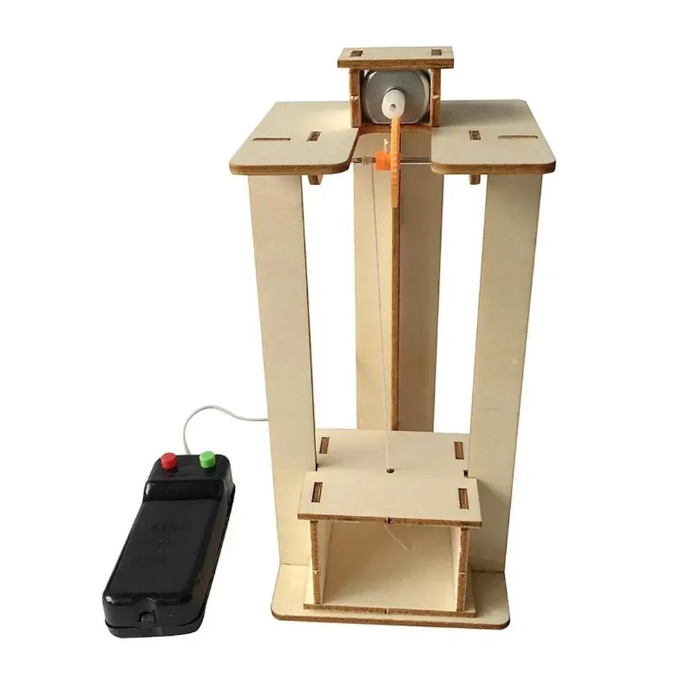 Hydraulic Lift Science Kit for Kids - DIY Educational Physics Experiment Toy | Wooden Building Model for School Projects Ages 6+ | Atmospheric Pressure Learning Set