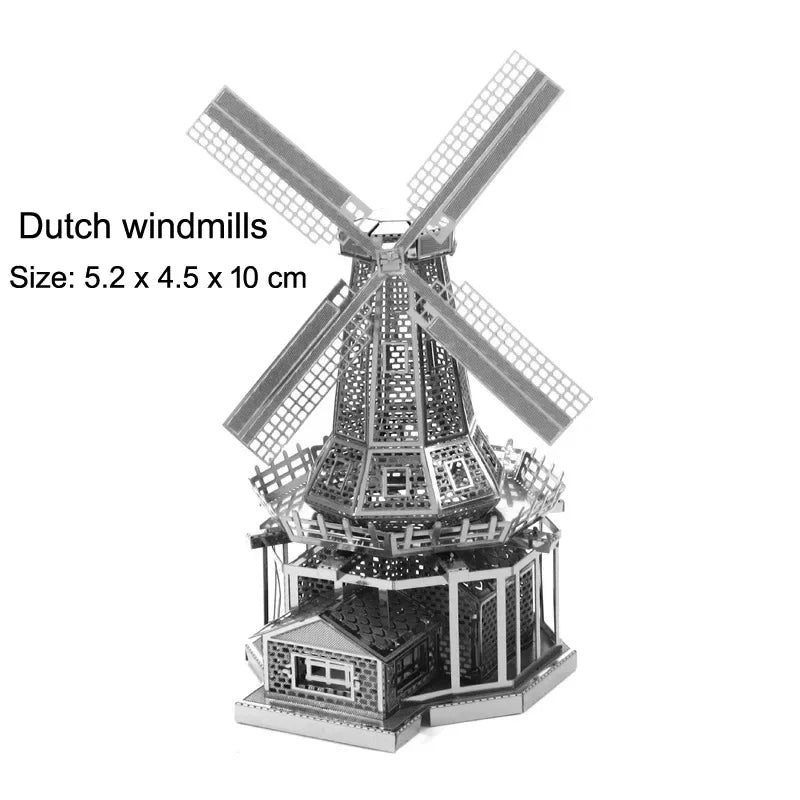 Fradoo 3D Metal Puzzle Yue Yang Tower - Chinese Classical Architecture DIY Model Kit, Laser Cut Alloy Jigsaw Assembly - Educational Building Toy Gift for Adults, Teens, Kids 14+