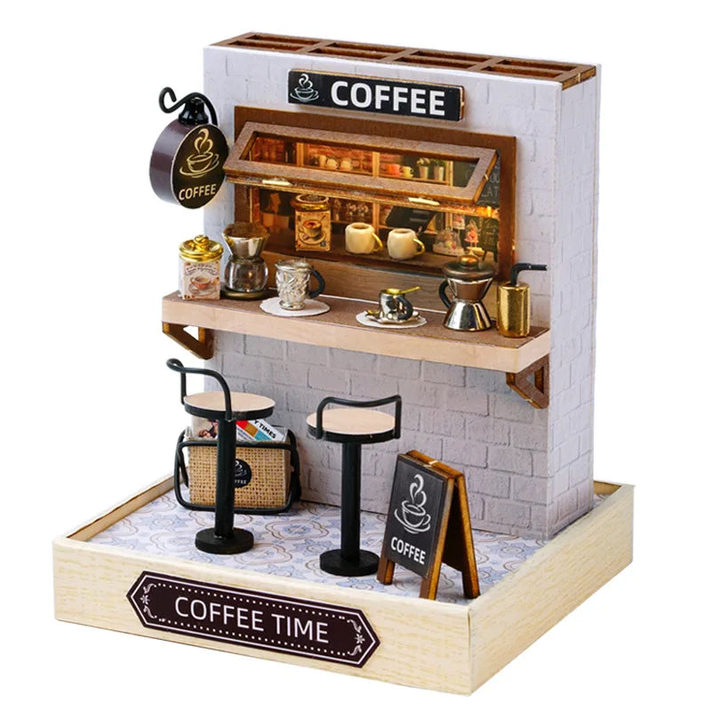 DIY Miniature Room Box Kit | 3D Wooden Puzzle Dollhouse with Furniture | Creative Hobby Gift for Adults & Teens