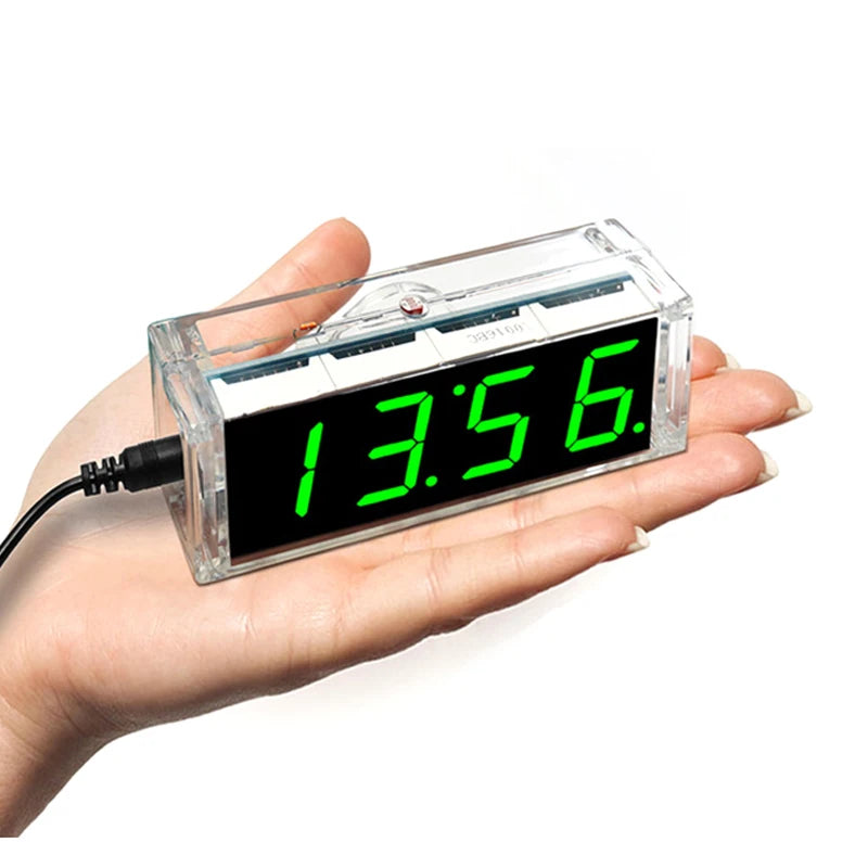 DIY LED Digital Clock Kit with Temperature Display - 51 Microcontroller Electronics Project Kit | Alarm Clock Assembly Kit for Arduino Learning
