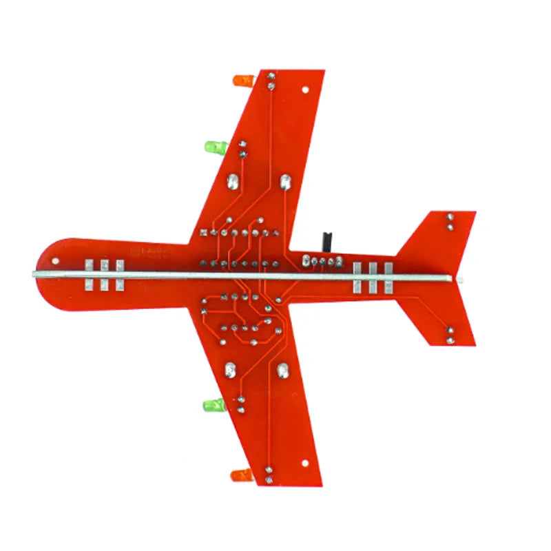 DIY Electronics Kit - LED Airplane Circuit Board | CD4017 Flow Lamp Soldering Practice Kit | Flashing LED PCB Assembly Project