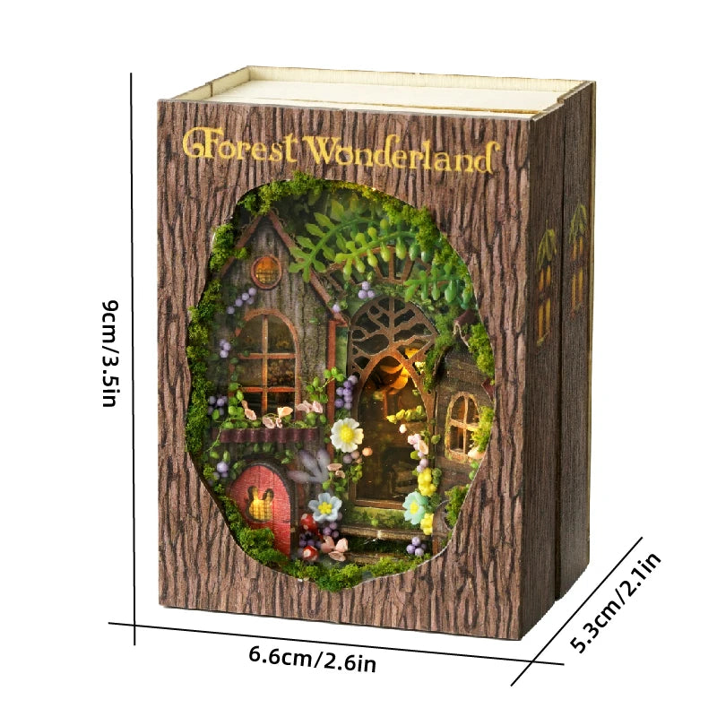 DIY Miniature Dollhouse Kit with LED Lights | 3D Wooden Puzzle Room Box with Furniture | Holiday & Birthday Gift for Adults
